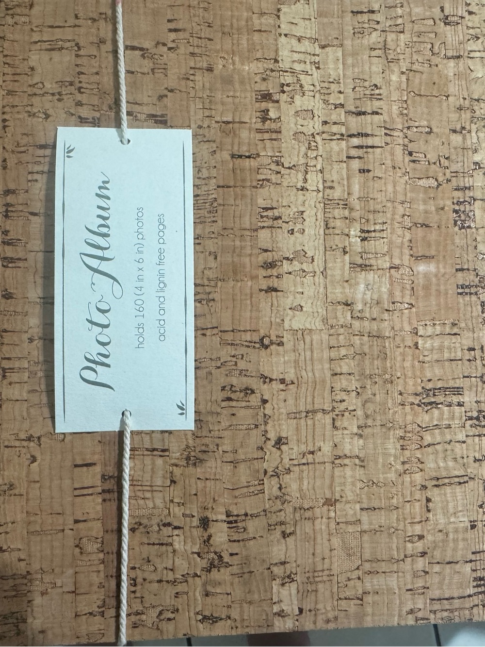 Photo-Album Cork Style Hanging Photo Album - Natural Brown